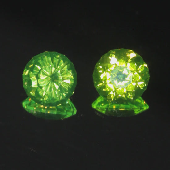 Luag Gemstones, normal brightness on left, extra bright on right.