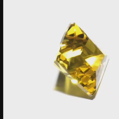 Faceted Golden Yellow "Nobalt" Sapphire "Arya's Folly", Czochralski Grown Labmade Crystal