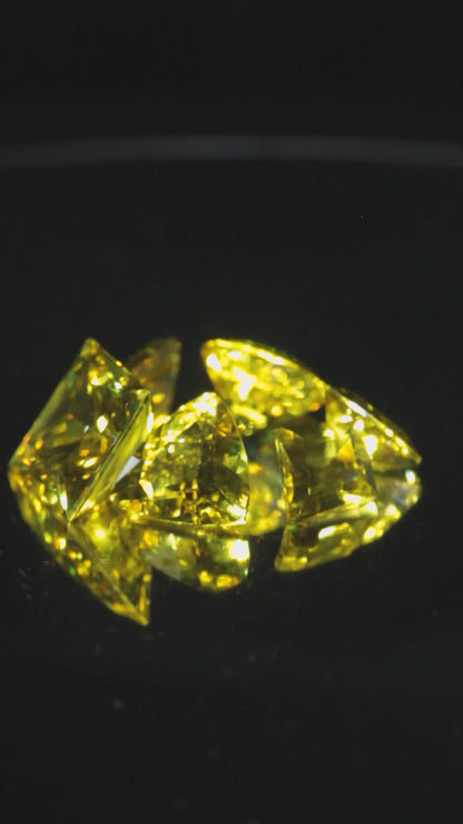 Yellow Sapphire Loose Stones, Faceted Czochralski Grown Gems
