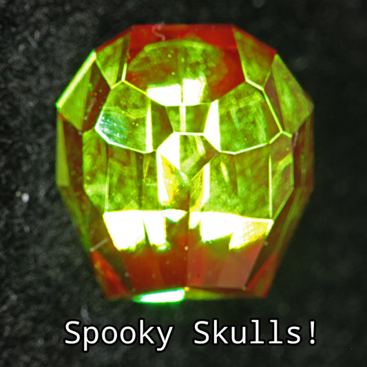 Skull Cut Christmas Garnets, Special Halloween Gems