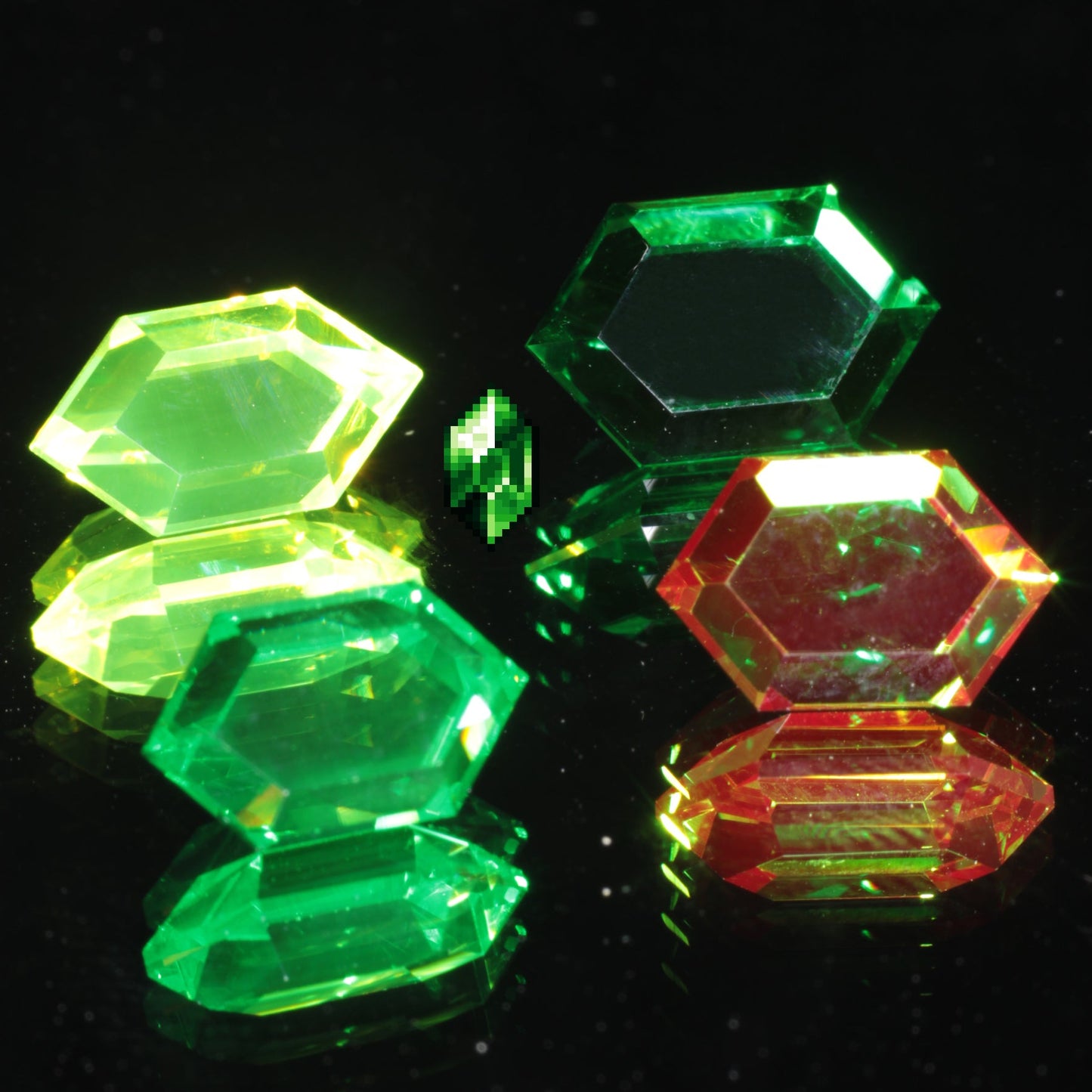 RetroHex™ Cut Gems, Laser Garnet and More