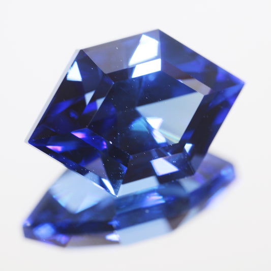 Step Cut Rupee in Lab Sapphire 16.3ct