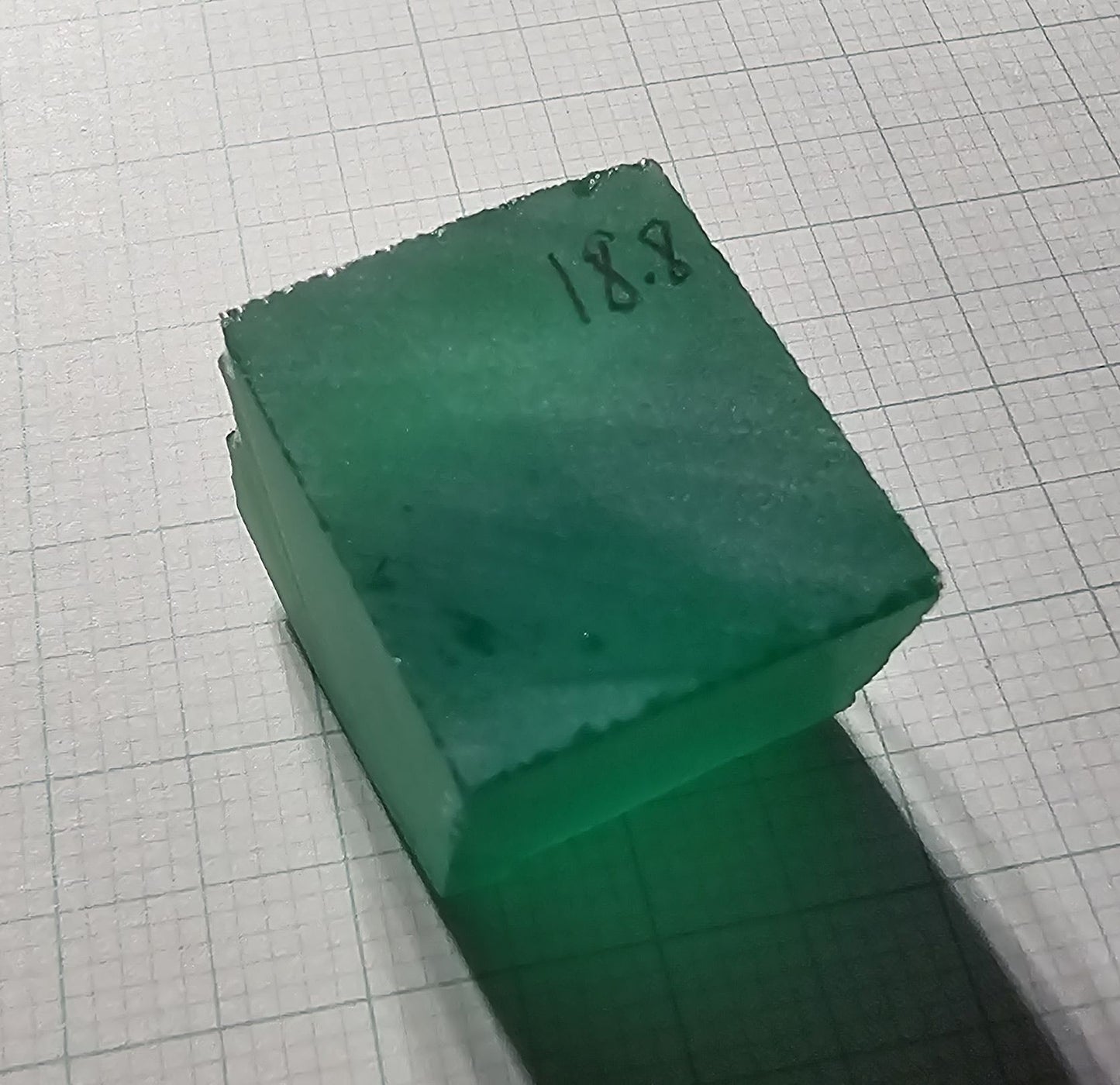 Vivid Green Laser Garnet Facet Rough, Vanadium YAG