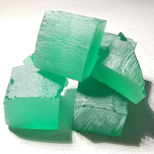 Vivid Green Laser Garnet Facet Rough, Vanadium YAG