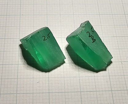 Vivid Green Laser Garnet Facet Rough, Vanadium YAG